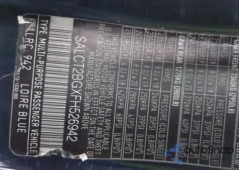 2015 Land Rover Discovery Sport Hse Lux from USA, damaged, VIN SALCT2BGXFH526942